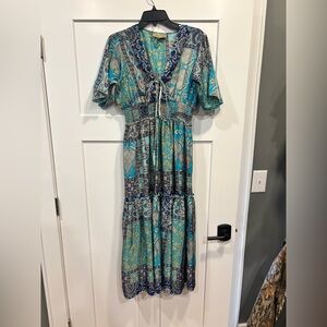 Jessica Taylor One Size Fits All Beach Cover Up Y2K Boho Gypsy Festival  Dress